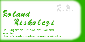 roland miskolczi business card